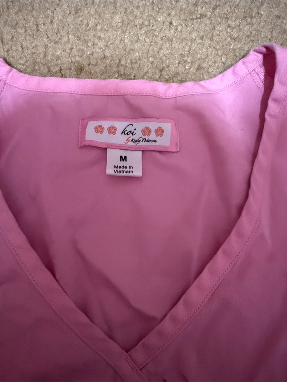koi Pink V-Neck Medical Top - Picture 2 of 3